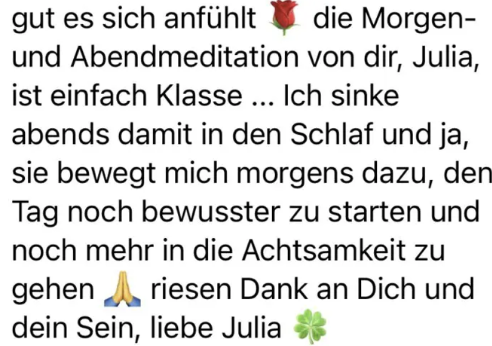 Feedback einer Free Mind Teilnehmerin
