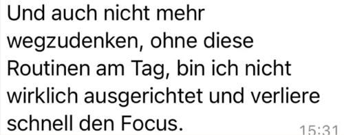 Feedback einer Free Mind Teilnehmerin